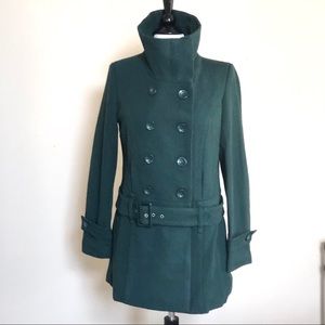 Forever 21 belted high neck pea coat  size L